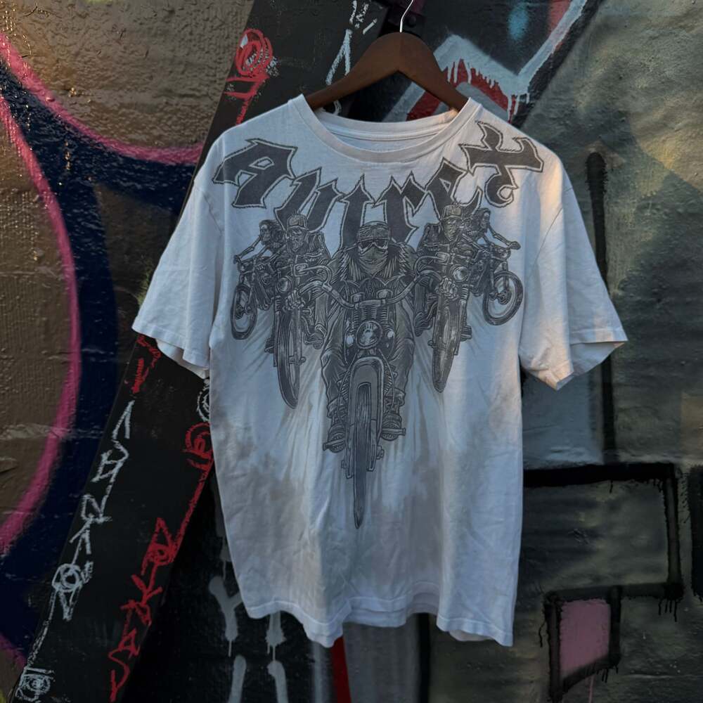 Avirex × Japanese Brand × Vintage Avirex y2k vintage 00s tye die t shirt bikers